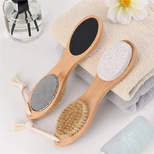 Bamboo Foot Scrub & Pumice Stone