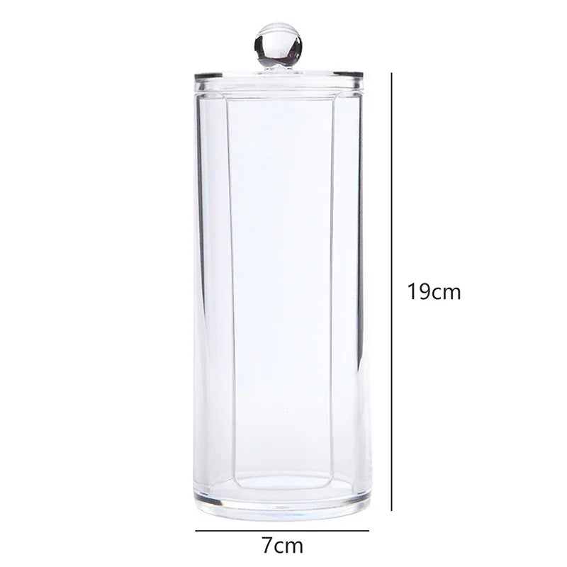 Acrylic Makeup Organizer with Bamboo Lid